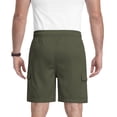thumbnail image 5 of QDG Men's Relaxed Fit Cargo Shorts with Drawstring Elastic Waist Multi-Pocket for Daily Hiking Work, 5 of 7