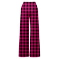 thumbnail image 4 of IWRICH Women's Wide Leg Casual Pants Elastic Waist Drawstring Baggy Bottoms with Pockets 20s Pjs Bottoms Hot Pink S, 4 of 5