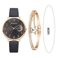 thumbnail image 2 of DESIGNICE Leather Women Watches,Ladies Dress Analog Quartz Date Classic Luminous Leather Strap Waterproof Female Wrist Watch, 2 of 7