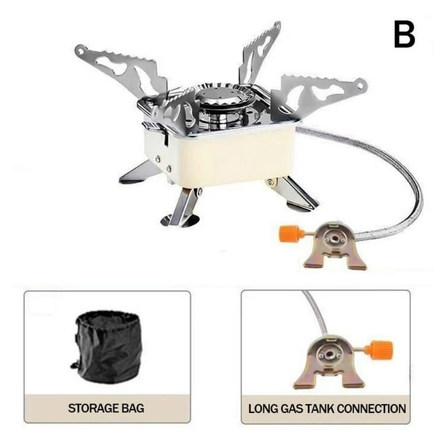 Mini Petit Réchaud Carré Extérieur Réchaud à Gaz Portable Réchaud Pliant de Camping U1O9