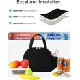 thumbnail image 5 of AO ALI VICTORY Lunch Box Lunch Bag Insulated Lunchbox Cute Reusable Lunch Tote bags for School Work Picnic for Kids Girls Women（Black）, 5 of 6