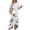 163#White, variant on Lounge Sets for Women Summer Casual 3/4 Sleeve Shirts Wide Leg Pants Matching Tracksuit Sets Travel Outfits