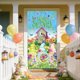 thumbnail image 1 of Cortina de Puerta de Pascua de 35 X 72 Pulgadas, Decoración de Puerta y Pared para Pascua, Festival, Fiesta, 1 of 6
