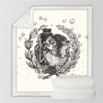 thumbnail image 1 of BeddingOutlet 150x200cm Crâne Gothique Sherpa Rose Fleurs Coeurs Rouges Couple Velours Couverture en Peluche Couvre-Lit, 1 of 5