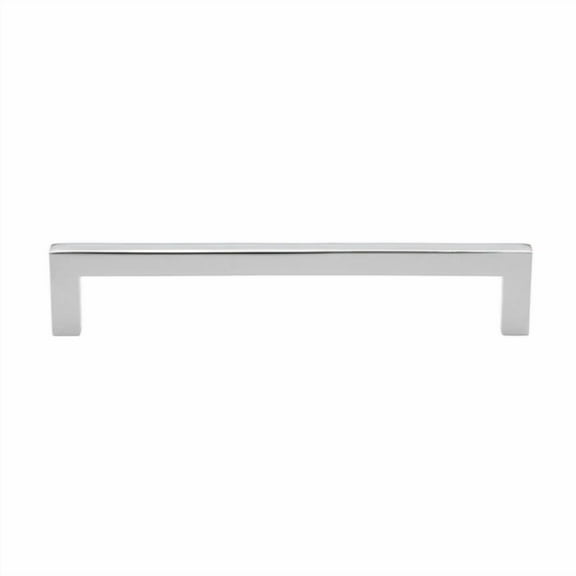 Gliderite 6-1/4" Cc Solid Square Slim Bar Pull Polished Chrome - 21683-160-Pc-1