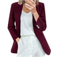 thumbnail image 2 of Palato Women's Plus Size Tops,Fashion Women's Long Sleeve Tops Outwear Cardigan Button Turn-down Collar Jacket Coat, 2 of 4