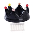 thumbnail image 3 of CoudarTitie Crown Fruit Plate Decoration Multifunctional Candy Serving Plate Serving Tray for Party Dinner Kitchen Table Centerpiece Desk Black, 3 of 9