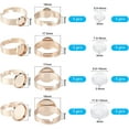 thumbnail image 5 of 16 Pcs 4 Sizes Adjustable Ring Bases DIY Finger Rings Making Kits Blank Finger Rings with 6mm/8mm/10mm/12mm Glass Cabochons Rose Gold, 5 of 7