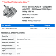 thumbnail image 2 of Power Steering Pump 1 - Compatible with 1999 - 2003 Lexus RX300 Sport Utility 3.0L V6 - Autopart Premium, 2 of 2