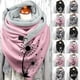 thumbnail image 2 of Women Botanical Print Cotton Winter Warm Button Up Scarf Warm Pashmina Shawls Wrap Cashmere Warm Foulard Christmas Gift шарф Y2k, 2 of 4