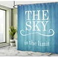 thumbnail image 5 of Ambesonne Blue White Shower Curtain, Typography Message, 69"Wx84"L, Blue White, 5 of 5