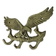 thumbnail image 3 of Cast Iron Rustic Gold American Patriotic Bald Eagle 3-Peg Coat Keys Wall Hooks, 3 of 9