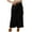P-684 Black, variant on Army Lime Green Women Western with Slit Tie Knot Elastic Waist Basic Long Skirt for Teen Girls Denim Skirts 2026 Clothing Y2K S