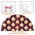 thumbnail image 4 of Lsque Golden Christmas Balls Print Christmas Tree Skirt, Tree Skirt with Ties or Velcro, Perfect for Holiday Decorations, Halloween, and New Year-30", 4 of 7