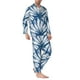 thumbnail image 2 of Balery Blue Shells Pijama para Hombre de Dos Piezas con Manga Larga, Conjunto de Dormir y Descanso Suave con Bolsillos-Medium, 2 of 7