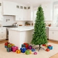 thumbnail image 2 of 6FT Classic Pencil Christmas Tree is an 72-inch classic pencil-shaped Christmas tree suitable for both Halloween and Christmas. It features dense branches for realistic Christmas decorations, 2 of 6