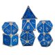 thumbnail image 1 of 7 piezas de dados poliédricos, números grandes irregulares, accesorios de Azul perfke dados poliédricos, 1 of 5