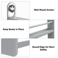 thumbnail image 7 of Homfa 4-Tier Wall Bookshelf, 43.7"H Wall Mounted Kids Bookshelf, Book Storage Rack for Kids Room, Gray, 7 of 7