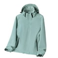 thumbnail image 3 of Sentmoon Women Jacket Winter Oversized Long Sleeve Winter Coats for Women Zipper Solid Color Windproof Waterproof Hoodies Women with Pockets Fall and Winter Trendy for Backpacking and Camping, 3 of 5