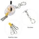 thumbnail image 5 of Llavero portátil del llavero del carrete de la pesca con la hebilla retractable de la cerradura del clip del cinturón del alambre de acero, 5 of 9