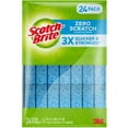 thumbnail image 2 of Scotch-Brite Scrub Sponges Zero Scratch Blue 24 Count, 2 of 3
