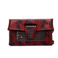 thumbnail image 3 of Bolso bandolera cuadrado horizontal con diseño de serpiente, ligero y lujoso, con tachuelas y diamantes, para mujer, para banquete de noche, personalizado, 3 of 5