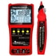 thumbnail image 2 of Probador de cables de red Buscador de cable de red 2 en 1 portátil de mano Multímetro Pantalla LCD con retroiluminación Análogos Búsqueda digital Cable de prueba POE Sensibilidad de emparejamiento Cor TOOLTOP Probador de cables de red, 2 of 7