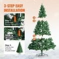 thumbnail image 6 of 7.5ft Artificial Xmas Tree, 550 Multi-Color Lights & 1346 Branches, Sturdy Base, 6 of 11