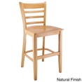 thumbnail image 3 of Ladderback Counter Stool Black with wood seat, 3 of 5