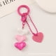 thumbnail image 1 of Llaveros estéticos con dijes, llavero con forma de corazón y mariposa para mujeres y niñas, dije para bolso con cuentas, colgante con dijes para bolso, 1 of 6