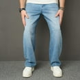 thumbnail image 4 of Kakii Men's Wide-Leg Jeans Straight Leg Carpenter Denim Pants Loose fit Trousers, 4 of 7