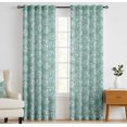 thumbnail image 2 of Vargottam 84 Inch Rod Pocket/Back Tab Cotton Curtains for Windows and Doors- Light Filtering Cotton- Light Filtering Drapes For Doors- Set of 2 Panels, 52"x84"- Hand Drawn Leaves Print (Green), 2 of 8
