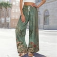 thumbnail image 5 of Bovemsi Wide Leg Pants Woman Women's With Pockets High Waist Adjustable Loose Casual Trousers Business Work Travel Pants, 5 of 6