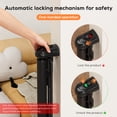 thumbnail image 6 of Retractable Baby Gate, TULILLO 42in Tall Baby Safety Gate, 150" Wide Baby Gate Dog Gate for Stair, Doorway, Auto-Lock,Black, 6 of 10