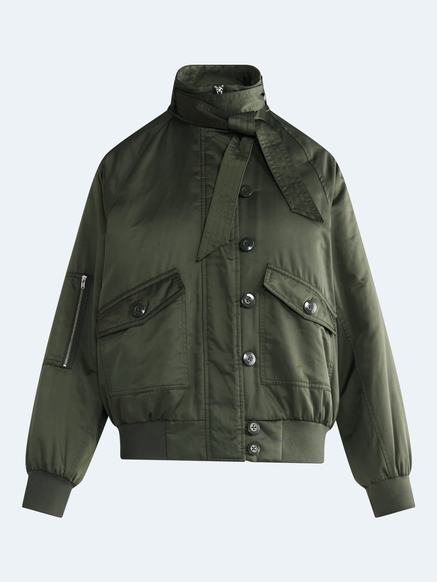 Free Assembly Women's Bow Tie Bomber Jacket, Sizes XS-XXL
