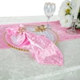 thumbnail image 3 of Velvet Cloth Napkin Linen Dinner Table Napkin Overlock Serge Edge 10Pc 20"X20" Pink for Holiday Dinner, New Year's Eve, Birthday, Wedding, Anniversary, or Shower Table Decoration, 3 of 5