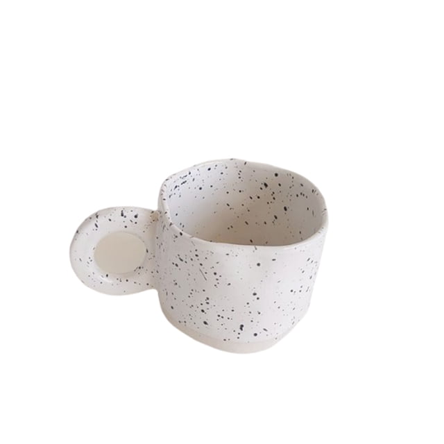 Wosthever Taza de cerámica con salpicaduras de tinta, taza de estilo INS, vaso de café con estampado moderno de Chocolate caliente, vasos Juegos de servir café y té Blanco