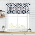 thumbnail image 3 of DriftAway Alexander Spiral Geo Trellis Pattern 3 Pieces Kitchen Set Navy Gray 52''×18''×1+26''×36''×2, 3 of 7