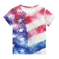 thumbnail image 6 of MKOSPLRT 4th of July Shirts Girls 3-14 Years Short Sleeve American Flag Shirts Crew Neck Stars and Stripes Graphic Tees Kids Clothes, 6 of 6