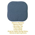 thumbnail image 7 of Alexis Memory Foam No Slip Back 16 x 16 Chair Pad Cushion 2 Pack - Denim, 7 of 7