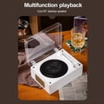 thumbnail image 2 of Reproductor de CD con Altavoz Bluetooth Compatible con Bluetooth 5.1, Reproductor de Álbumes, Reproductor de CD con Bandeja, Color Nogal., 2 of 5