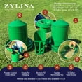 thumbnail image 2 of Zylina Powder Coated Green Metal Chicken Waterer 3.2 Gallon / Feeder 26 lbs / Scoop Combo Pack, 2 of 10