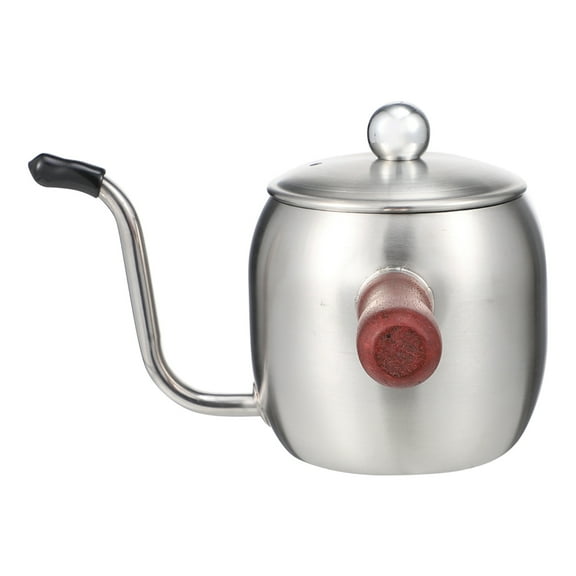 Coffee Pot Gooseneck Tea Kettle Multi-functional Long Spout Container Wooden Handle Thin Mouth Stainless Steel
