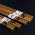 thumbnail image 4 of Japanese Style Reusable Chopsticks Natural Wooden Chopsticks 5Pcs Set, 4 of 10