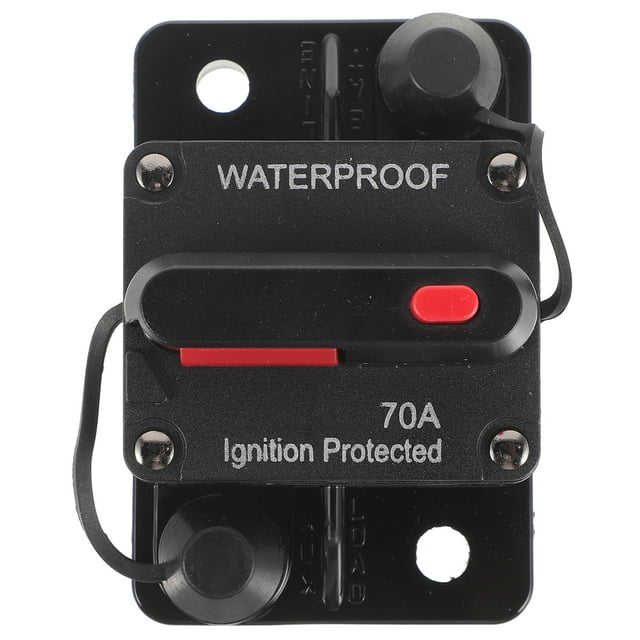 12V~36V Circuit Breaker Fuse Inverter for Auto Truck RV Marine Trailer Manual Restoration Waterproof Power Circuit Breaker (70A)