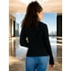 thumbnail image 3 of Suéter Cárdigan De Manga Larga Cuello Cierre y Capucha Casual Mujer Sweater, 3 of 5