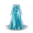 thumbnail image 4 of Vestido de princesa Elsa de la reina de las nieves para niñas, disfraz de Frozen para carnaval, fiesta de cumpleaños y graduación, 2024, 4 of 5
