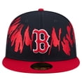 thumbnail image 2 of Men's New Era Navy/Red Boston Red Sox Retro Pattern 59FIFTY Fitted Hat, 2 of 6