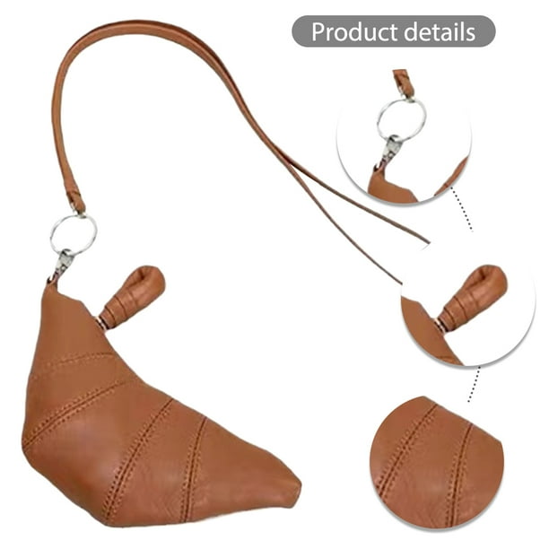 Bolso Lápiz Labial para Mujer Mini Croissant Cuero PU Fiesta Y