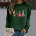thumbnail image 5 of VBARHMQRT Plus Size Oversized Sweatshirt Women's Long Sleeved Crew Neck Christmas Print Lightweight Hoodie, 5 of 5